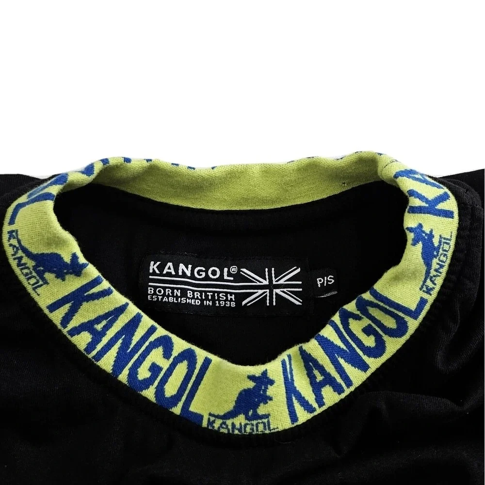Kangol (Mens Small) Kangaroo Embroidered Logo T-Shirt Short Sleeve Black - Picture 2 of 6
